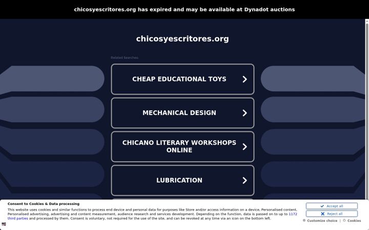 Snímek obrazovky chicosyescritores.org