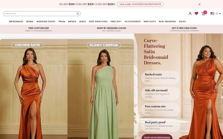 Screenshot of chicsew.com