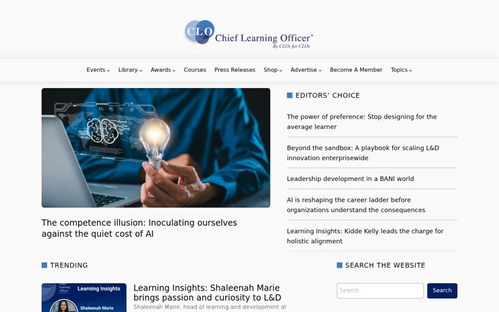 Screenshot of chieflearningofficer.com