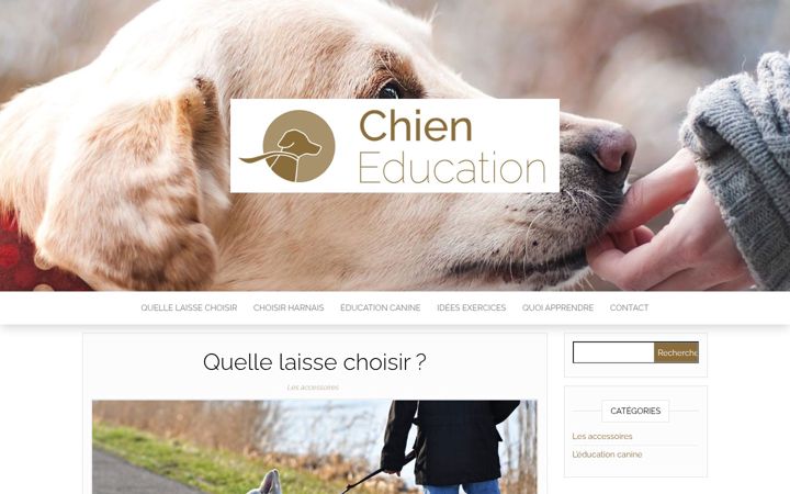 Captura de ecrã de chien-education.fr