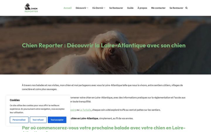 Captura de ecrã de chienreporter.fr