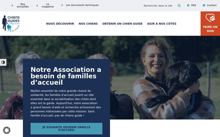 Snímek obrazovky chiensguides-alienor.org