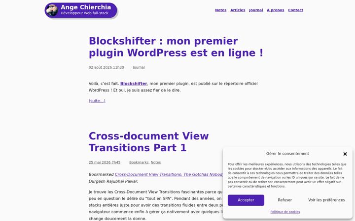 Screenshot του chierchia.fr