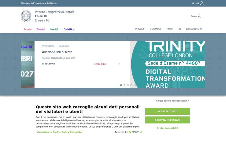 Screenshot von chieri3.edu.it
