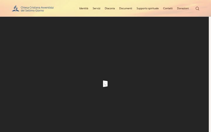 Screenshot von chiesaavventista.it