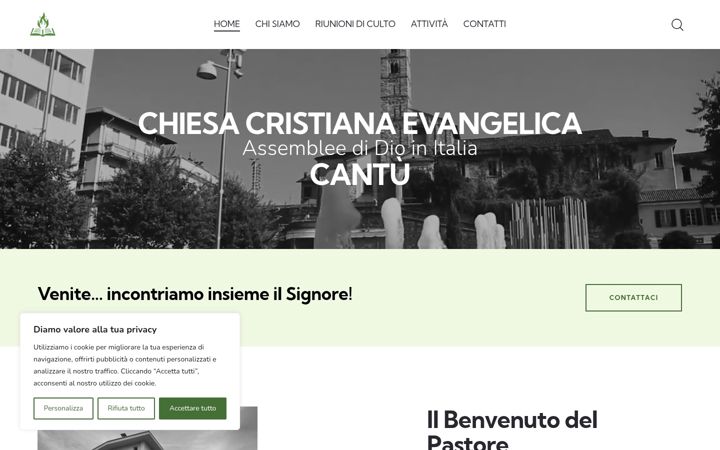Screenshot von chiesacantu.it
