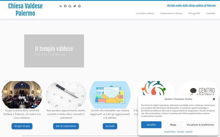 Screenshot von chiesavaldesepalermo.it