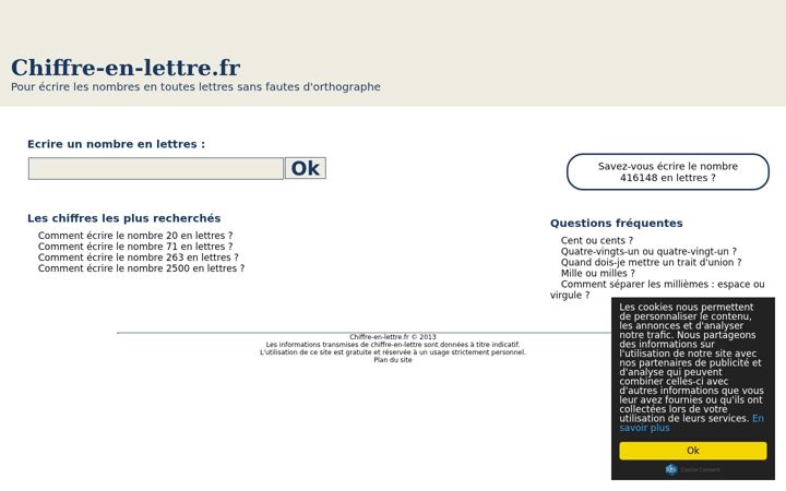 Screenshot του chiffre-en-lettre.fr