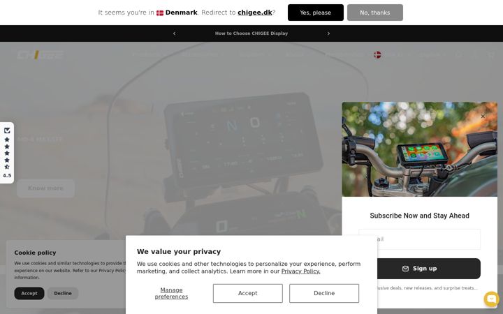Screenshot of chigee.com