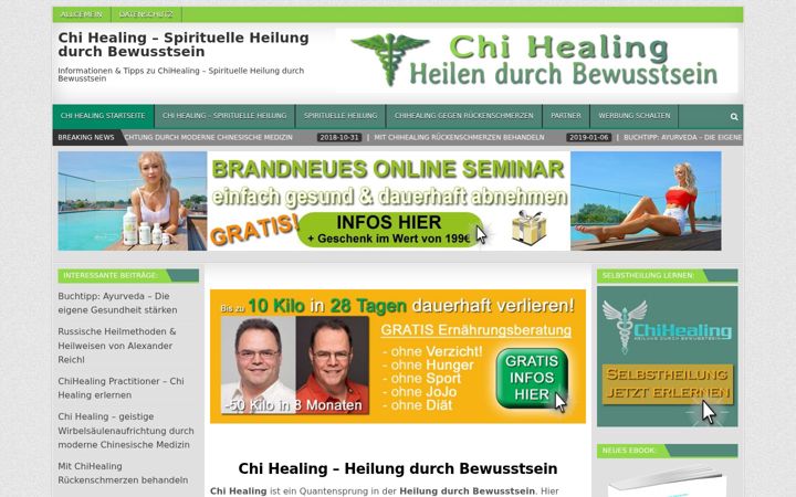 Snímek obrazovky chihealing.eu