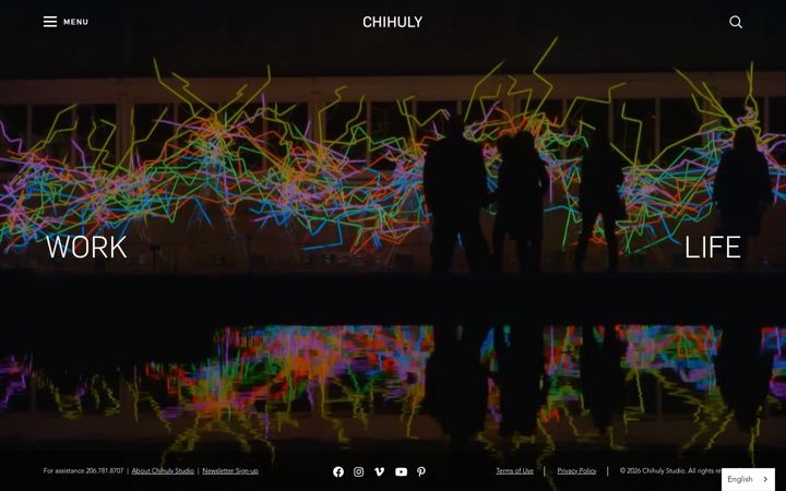 Skjermbilde av chihuly.com