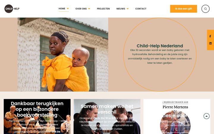 Posnetek zaslona child-help.nl
