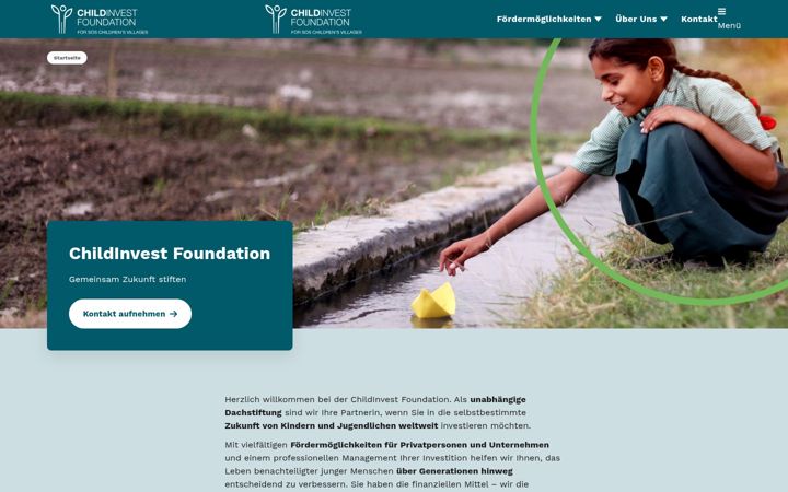 Snímek obrazovky child-invest-foundation.org