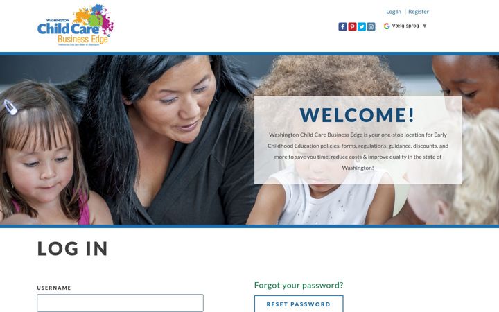 Snímek obrazovky childcarebizedge.org