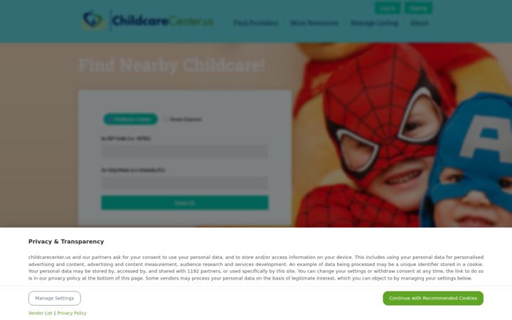 Captura de ecrã de childcarecenter.us