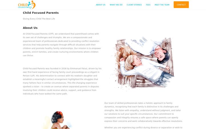 Screenshot του childfocusedparents.co.uk