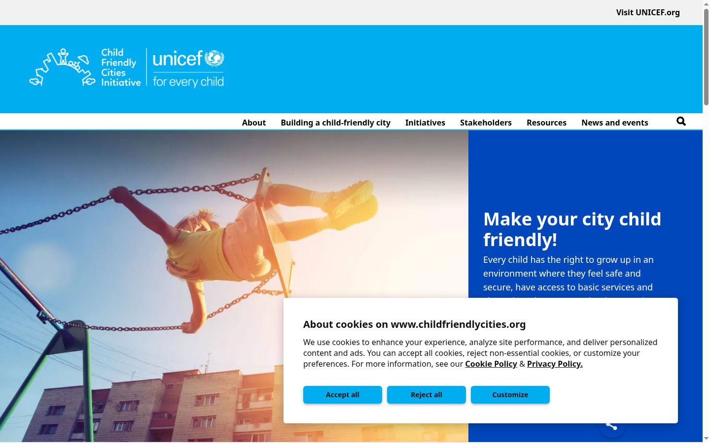 Screenshot des Einwilligungsbanners vor jeglicher Interaktion