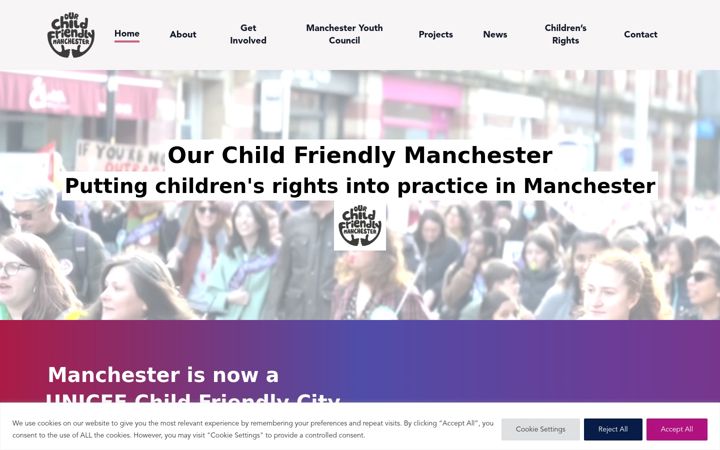 Screenshot του childfriendlymanchester.co.uk