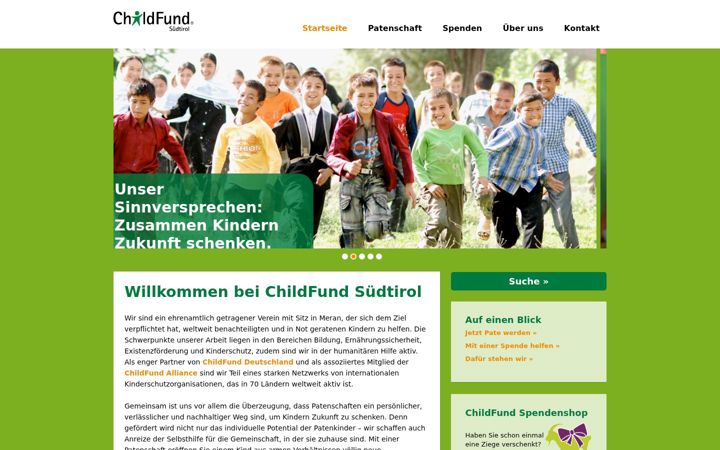 Snímek obrazovky childfund.it