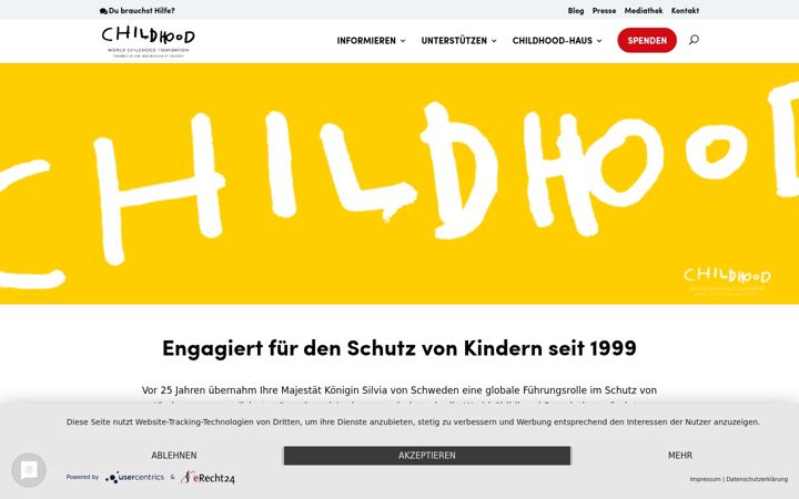 Skærmbillede af childhood-de.org