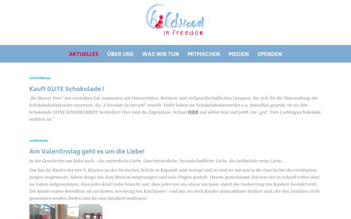 Skærmbillede af childhood-in-freedom.org