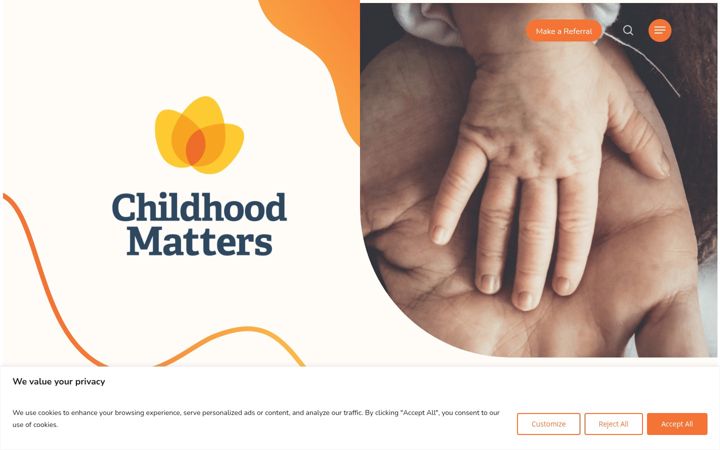 Capture d'écran de childhood-matters.ie