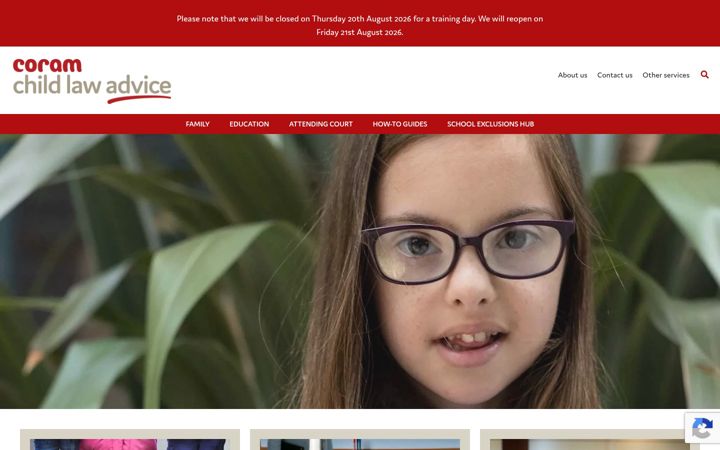 Screenshot του childlawadvice.org.uk