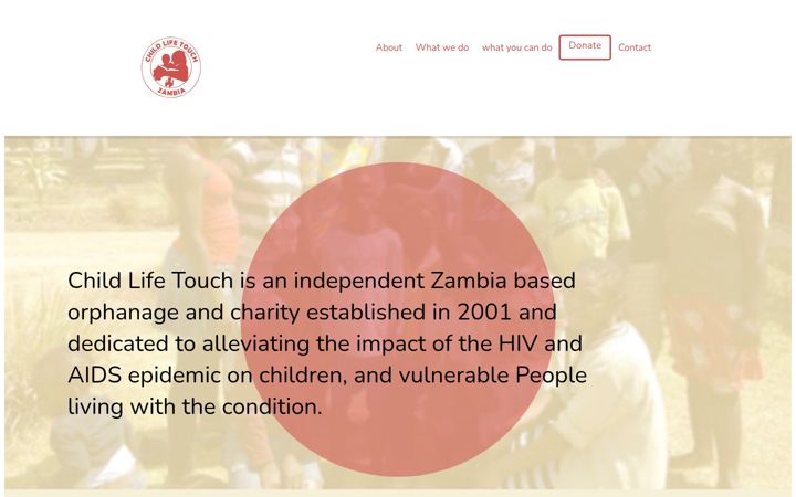 Skærmbillede af childlifetouch.org