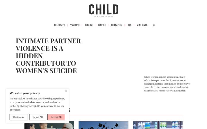 Ekraanipilt saidist childmags.com.au