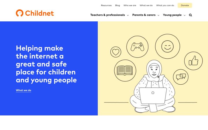 Screenshot of childnet.com
