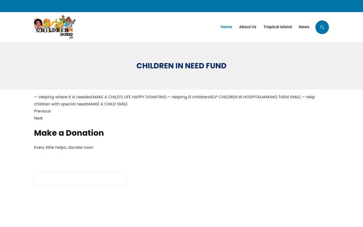 Screenshot του childreninneed.org.uk