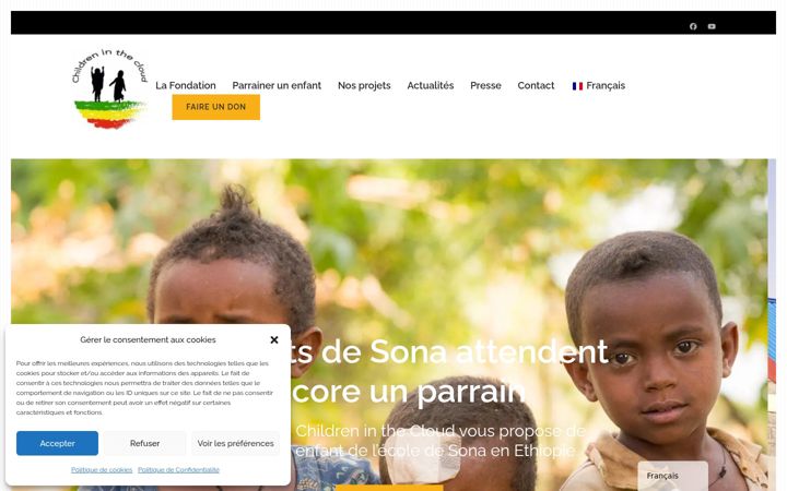 Ekrano kopija childreninthecloud.org