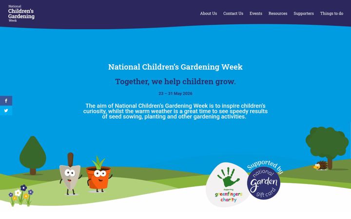 Screenshot του childrensgardeningweek.co.uk