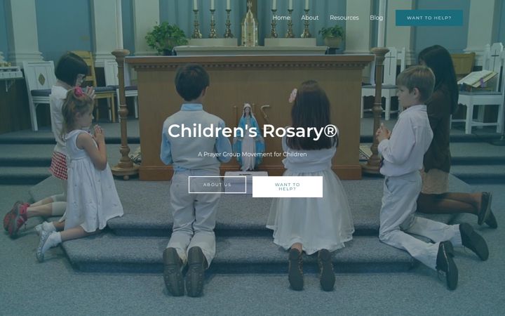 Ekrano kopija childrensrosary.org