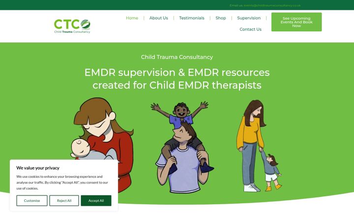 Screenshot του childtraumaconsultancy.co.uk