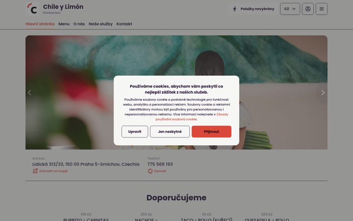 Posnetek zaslona chileylimon.cz
