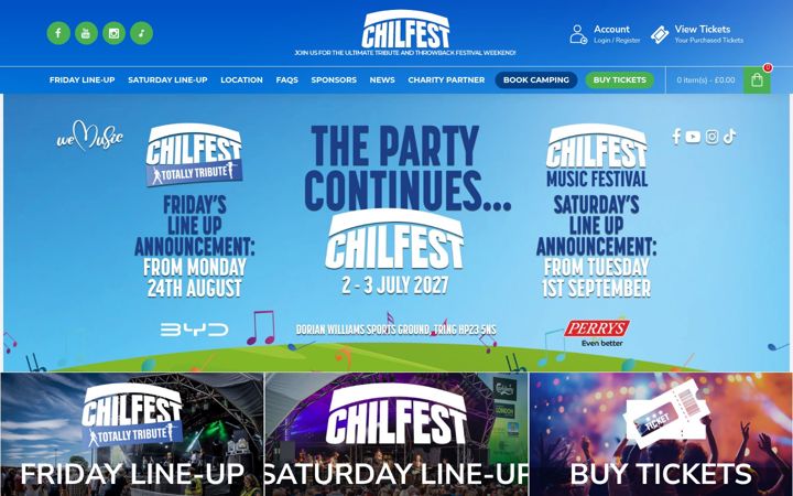 Screenshot του chilfest.co.uk