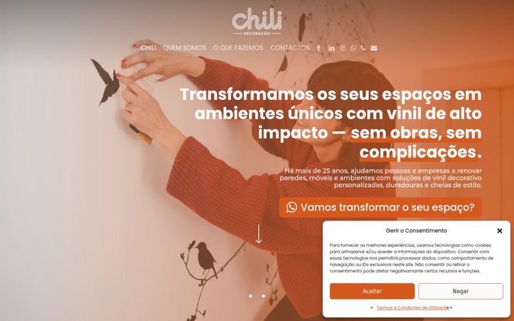 Skjámynd af chili.com.pt