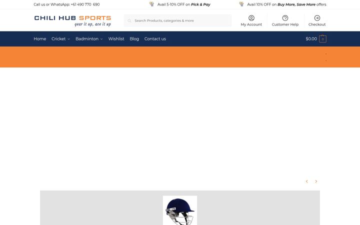 Ekraanipilt saidist chilihubsports.com.au