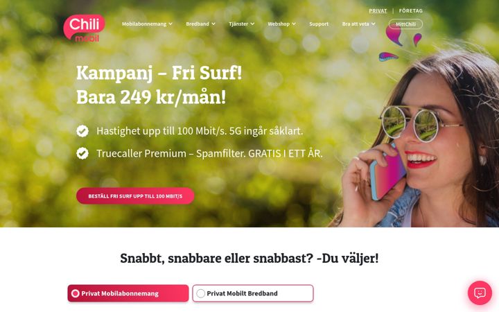 Skjermbilde av chilimobil.se