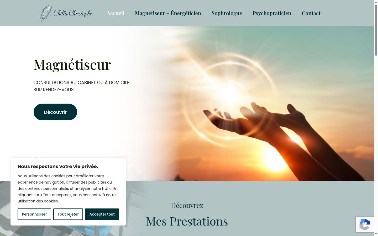 Screenshot des Einwilligungsbanners vor jeglicher Interaktion