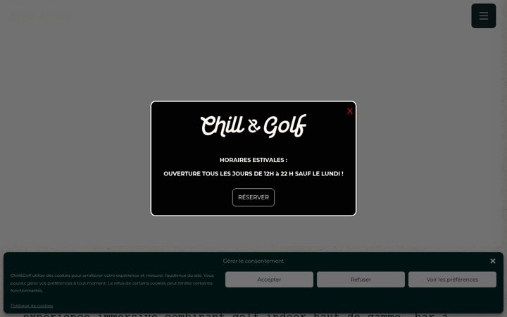Screenshot van chillandgolf.fr