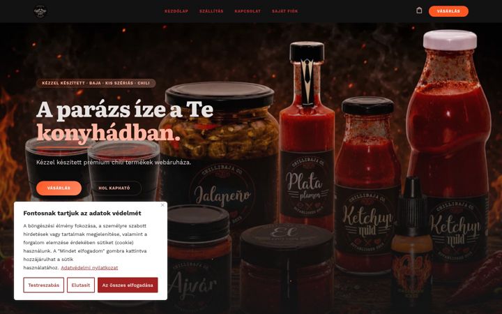 Екранна снимка на chillibaja.hu