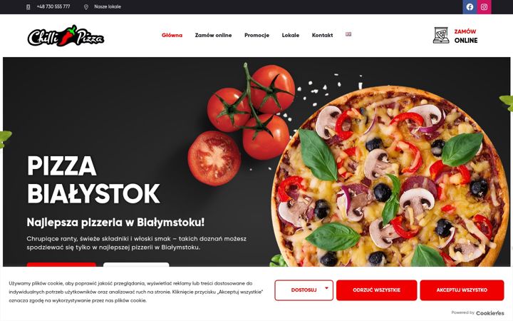 Екранна снимка на chillipizza.pl