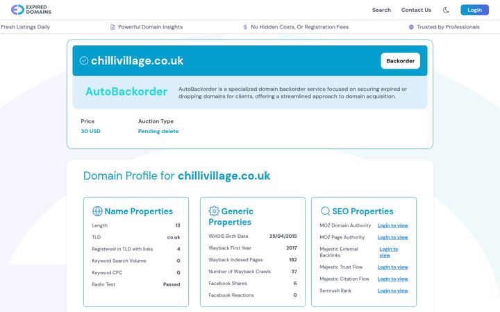 Screenshot του chillivillage.co.uk