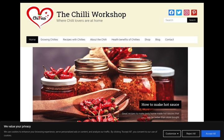 Screenshot του chilliworkshop.co.uk