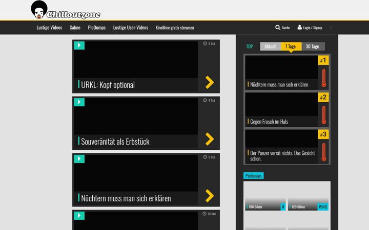 Screenshot of chilloutzone.net