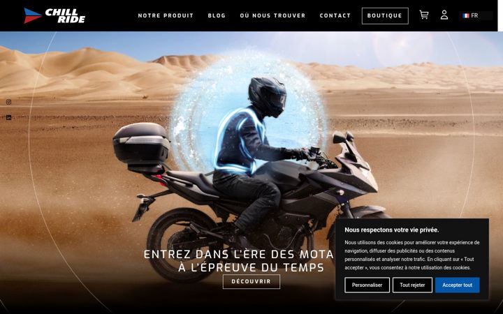 Screenshot van chillride.fr