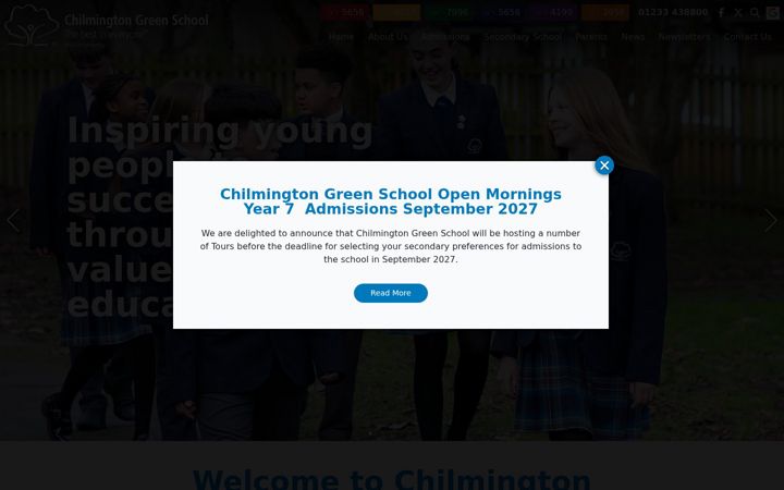 Screenshot του chilmingtongreenschool.org.uk