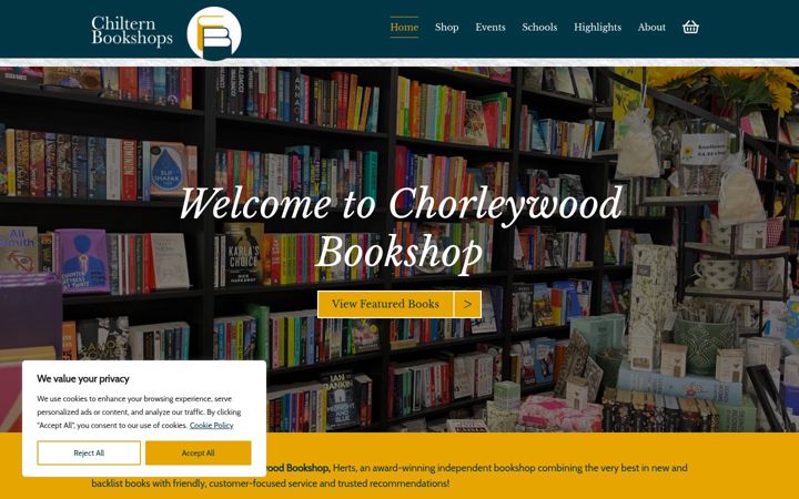Screenshot του chilternbookshops.co.uk
